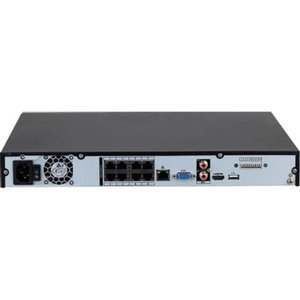DAHUA DHI-NVR4208-8P-EI 8-канальный IP-видеорегистратор c PoE, 4K, H.265+, видеоаналитика, входящий поток до 256Мбит/с, 2 SATA III до 16Тбайт