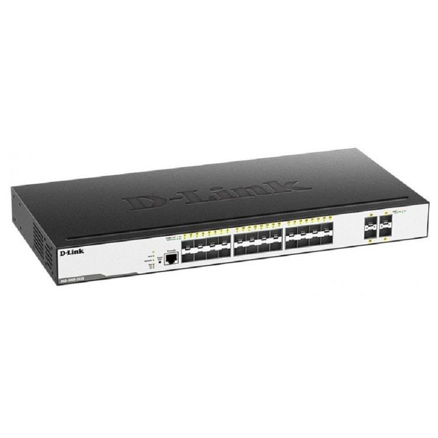 D-Link DGS-3000-28XS/B1A Управляемый L2 коммутатор с 24 портами 1000Base-X SFP и 4 портами 10GBase-X SFP+