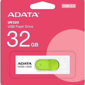 A-DATA Flash Drive 32GB  <AUV320-32G-RWHGN> UV320, USB 3.2, белый/зеленый