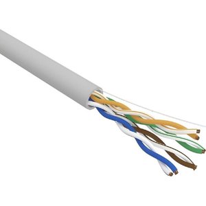Rexant (01-0043-R) Кабель витая пара U/UTP, CAT 5e, PVC, 4PR, 24AWG, INDOOR, SOLID, серый, 305м, РФ