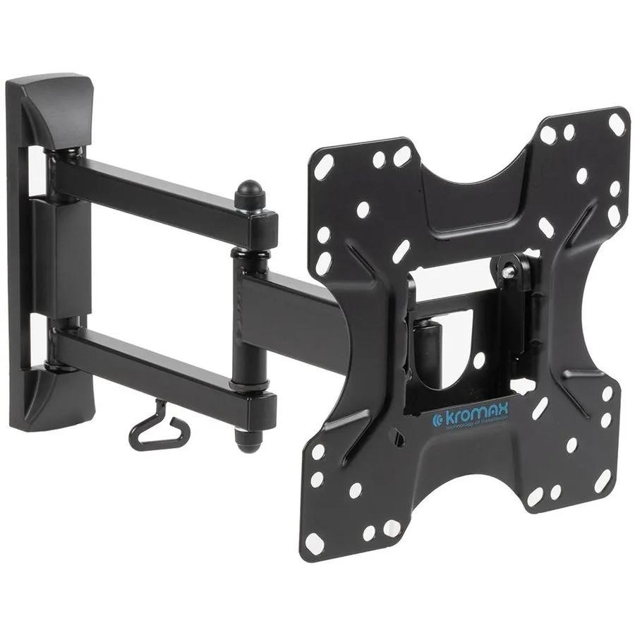 Kromax OPTIMA-214 black {20"-43", max 30 кг, настенный, 4 ст. свободы, наклон +2° -15°, поворот ±90°, от стены 70-410 мм, max VESA 200x200 мм}, 29011