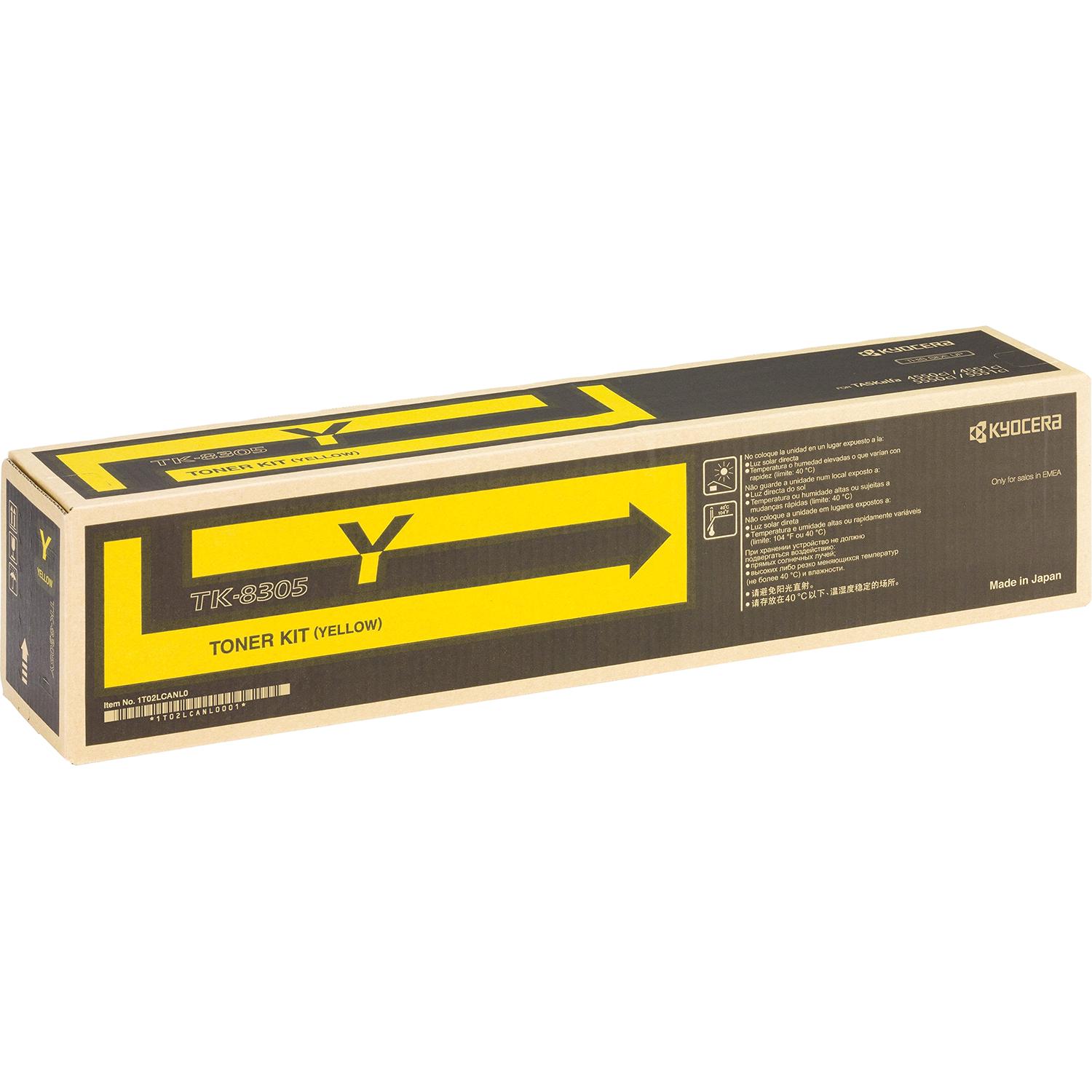 тонер-картридж Kyocera TK-8305Y/ Toner Cartridge TK-8305Y (305Xci/355Xci,15K/5%), 1T02LKANL0