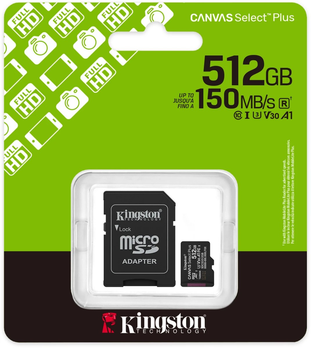 Micro SecureDigital 512GB Kingston SDCS3/512GB