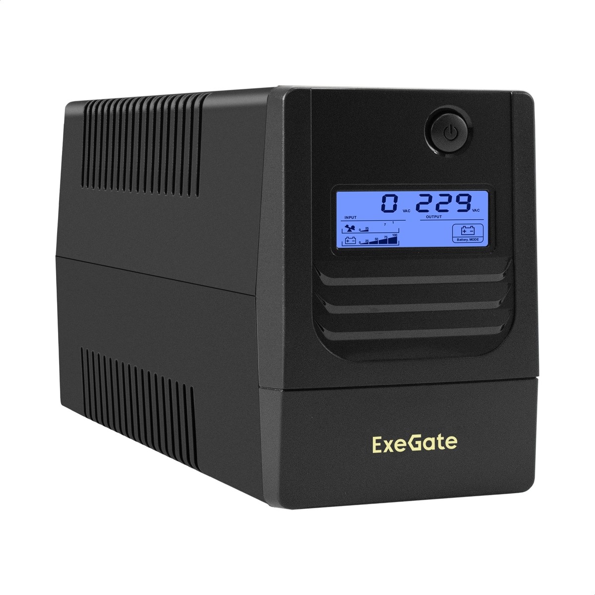 Exegate EX299500RUS ИБП ExeGate Smart LB-850.LCD.AVR.4C13 (850VA/510W, LCD, AVR, 4*C13, батарея 12V 9Ah, Black)