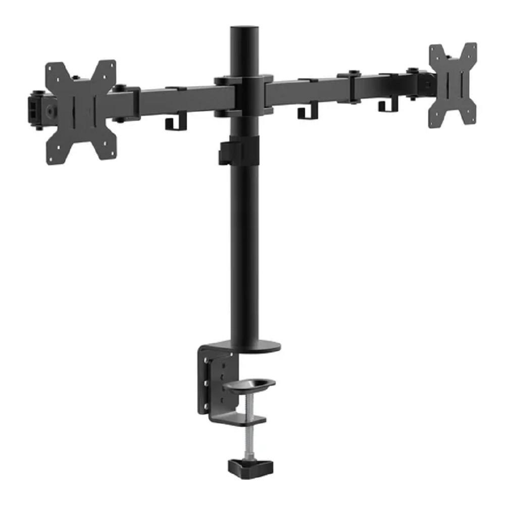 Кронштейн для монитора Filum FL-DM001DB двойной, VESA: 75x75/100x100, для диагонали 10"-32", два типа крепления, макс. нагрузка 10кг, черный (1094479)
