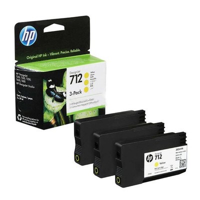 Картридж HP 712 струйный желтый упаковка 3 шт (3*29 мл), 3ED79A