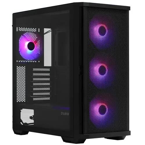 ZALMAN Z10 PLUS, без БП, боковое окно (закаленное стекло), черный,  ATX, Z10 Plus