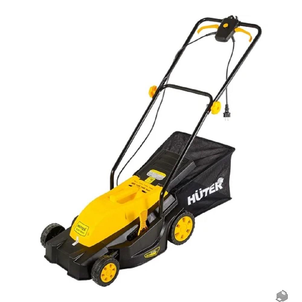 Huter ELM-1800 ( Т ) Газонокосилка электрическая [70/4/5] { 220В, 1,8 кВт, высота среза 28 / 45 / 55 мм, ручка переключения высоты среза, ширина среза 420 мм, объем травосборника 45 л, 3200 об/мин. }
