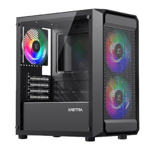 XASTRA Корпус A303M 3FRGB Black mATX/Mesh/ tempered glass / 2x140mm + 1x120mm  FRGB fans/ A303M-2FC14F-1FC12F