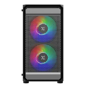 XASTRA Корпус A303M 3FRGB Black mATX/Mesh/ tempered glass / 2x140mm + 1x120mm  FRGB fans/ A303M-2FC14F-1FC12F