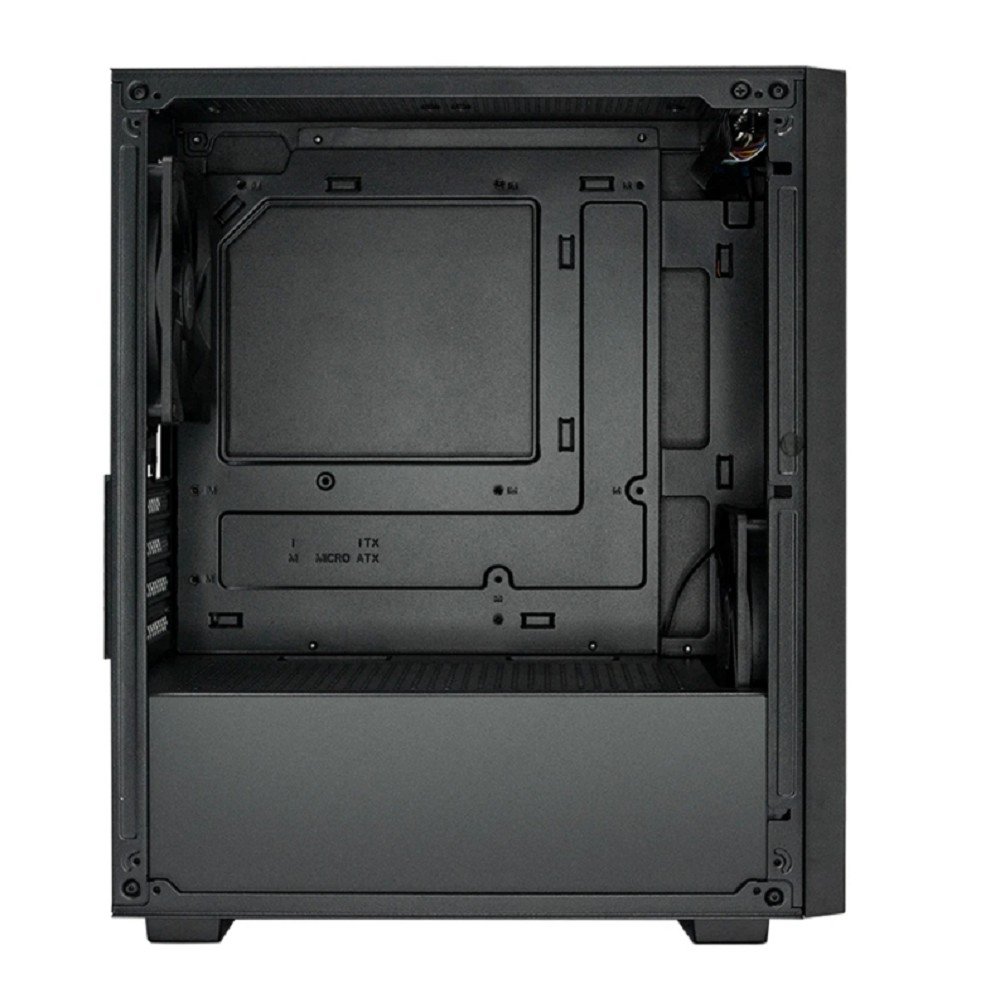 XASTRA Корпус A307M 2BK SI Black mATX/Mesh/Metal left panel / 2x120mm PWM FC black fans/ A307M-2FC12BK-SI
