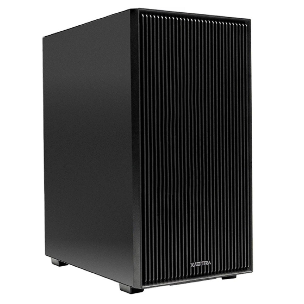 XASTRA Корпус A307M 2BK SI Black mATX/Mesh/Metal left panel / 2x120mm PWM FC black fans/ A307M-2FC12BK-SI