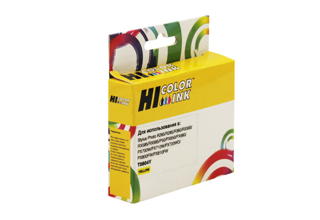 Картридж Hi-Black (HB-T0824) для Epson Stylus R270/295/390/RX590/T50, Y, T0824Y