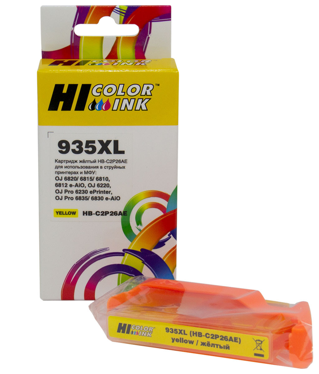 Картридж Hi-Black (HB-C2P26AE) для HP OJ Pro 6230/6830, №935XL, Y, 935XL(C2P26AE)