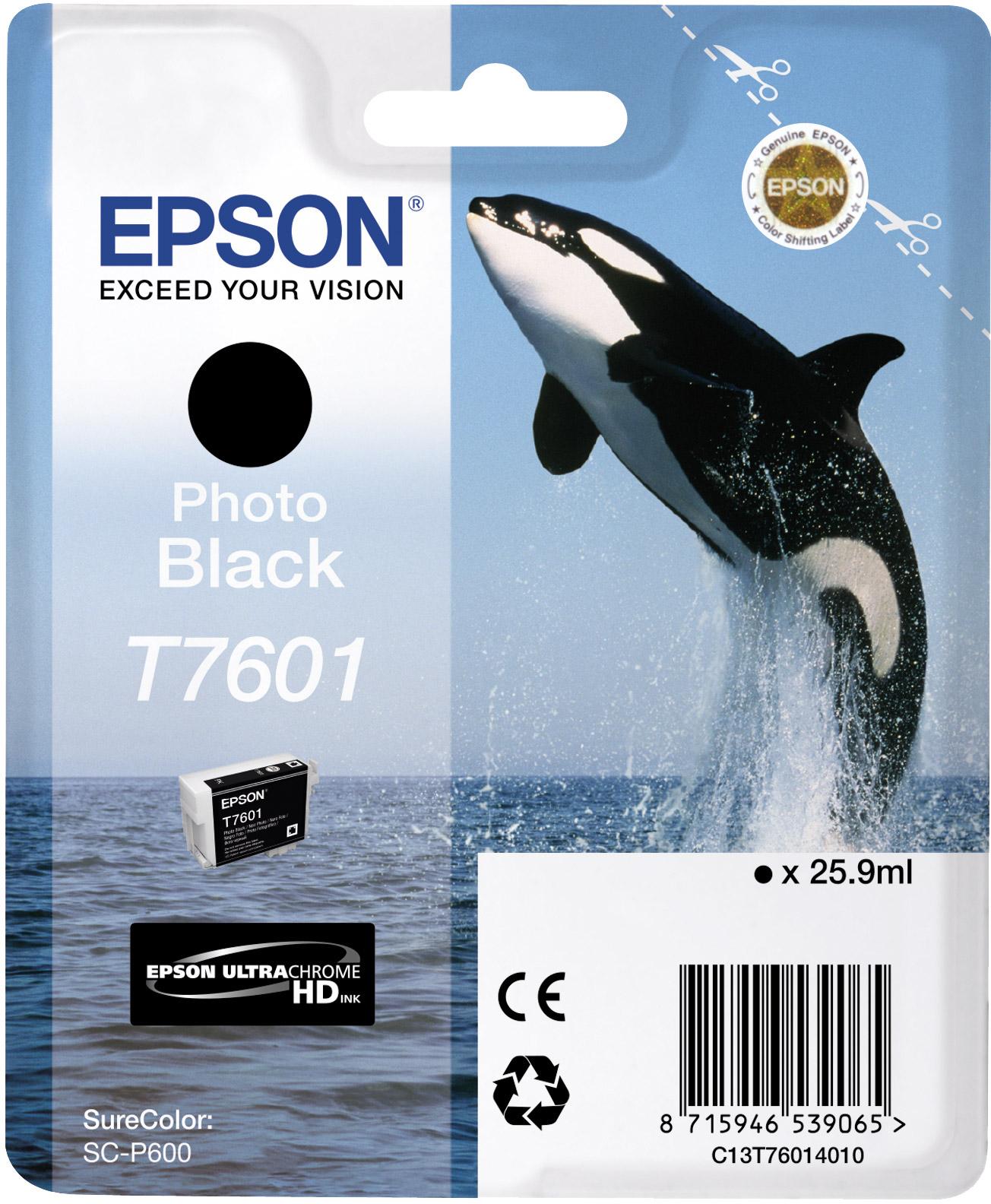 Картридж EPSON T7601 черный фото для SC-P600, C13T76014010