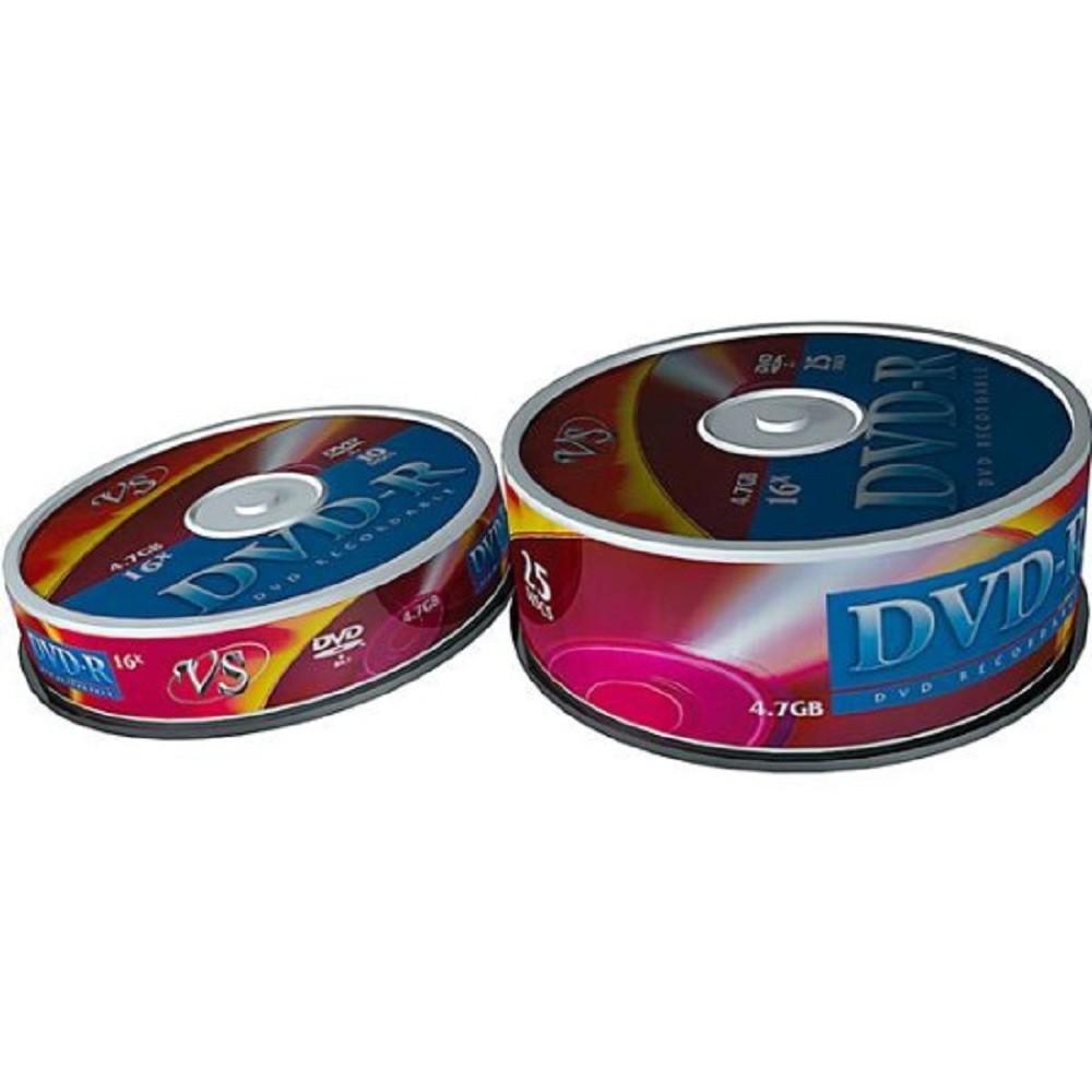 Диски VS DVD+R 4,7 GB 16x Shrink/25 (620526), VSDVDPRS2501