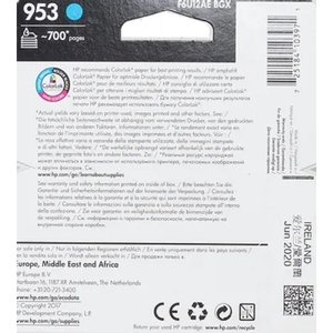 HP F6U12AE Картридж струйный №953, Cyan {OJP 8710/8715/8720/8730/8210/8725 (630стр.)}