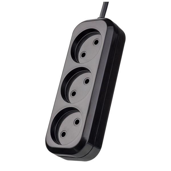 Perfeo Сетевой удлинитель без заземления "RU POWER", PF_B4068 (7,0м, 3 розетки, чёрный (Р16-012))