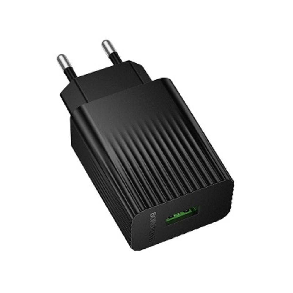 BOROFONE BAS72A/ Сетевое ЗУ/ QC 3.0/ 1 USB/ Выход: 18W/ черный, B-22637