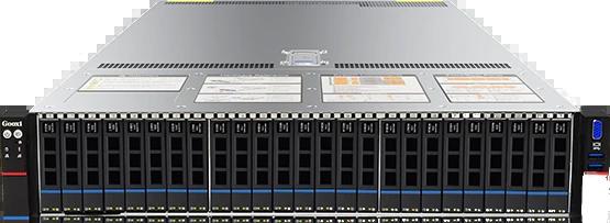Серверная платформа/ Gooxi SR201-D25RE-G2 2u 25 bay platform with expander backplane, based on AMD 9004; 2x 2.5" rear SAS/SATA; 2x 2.5" rear NVMe ; 2xPCIe 4.0x16; 4xPCIe 4.0x8 ; 2x1300W psu RAIL kits; EU power cables, 0.96.002.1049