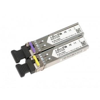 MikroTik S-4554LC80D Пара модулей S-45LC80D (1.25G SM 80km TX 1490nm/ RX 1550nm, Single LC connector)+S-54LC80D (1.25G SM 80km TX 1550nm / RX 1490nm,Single LC connector)