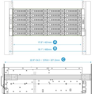 Комплект направляющих/ QNAP RAIL-A02-90 Rail kit