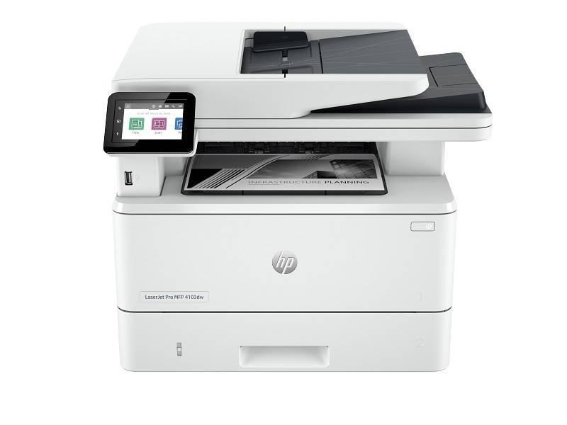 МФУ лазерное HP LaserJet Pro 4103dw А4/чб/40стр/дуплекс/Ethernet/Wi-Fi/2.7" экран/АПД, 2Z627A