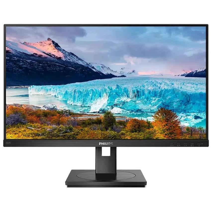 LCD PHILIPS 21.5'' 222S1AE {IPS 1920x1080 75Hz 4ms 178/178 250cd 1000:1 8bit D-Sub DVI HDMI1.4 DisplayPort1.2 AudioOut 2x2W Pivot VESA}, 222S1AE/00