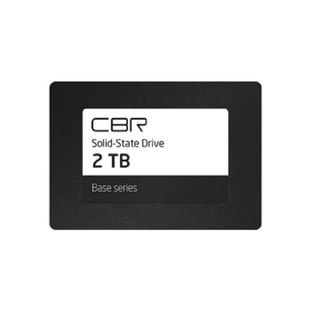 CBR SSD-002TB-2.5-BS24b, Внутренний SSD-накопитель, серия "Base", 2TB, 2048 GB, 2.5", SATA III 6 Gbit/s, 3D TLC NAND, R/W speed up to 550/500 MB/s, TBW (TB) 1024, OEM