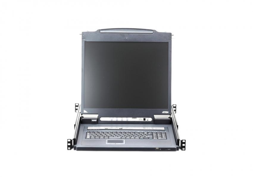 16-портовый IP KVM-переключатель с ЖК-дисплеем Slideaway/ATEN/CL5716IN-ATA-RG/ SINGLE RAIL 16P PS/2-USB LCDKVMP 19INCH WIH IP, CL5716iNR