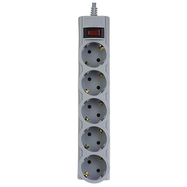 Perfeo Сетевой фильтр "POWERX", PF_A4715 (1,8м, 5 розеток, серый)