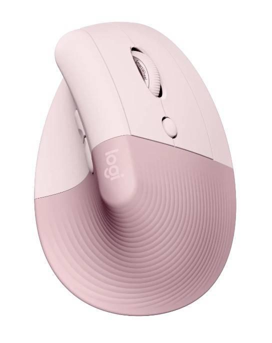 Logitech Мышь беспроводная Lift, вертикальная, оптическая, Bluetooth/Радио, 400 - 4000 dpi, ROSE/DARK ROSE., 910-006478