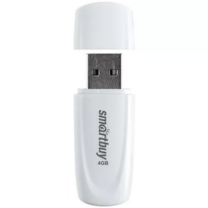 Smartbuy USB Drive 4GB Scout White (SB004GB2SCW)