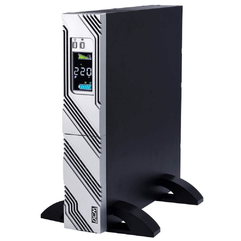 PowerCom Smart King RT SRT-2000A LCD ИБП {Line-Interactive, 2000VA / 1800W, Rack/Tower, IEC, Serial+USB, SmartSlot, подкл. доп. батарей} (1157682)