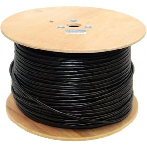 5bites Кабель US5500-305APE-M витая пара UTP/SOLID/5E/CCAG/PVC+PE/BLACK/OUTDOOR/MESSENGER/DRUM/305M