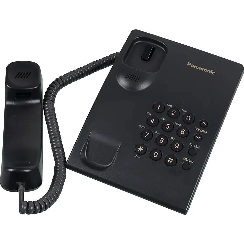 Panasonic KX-TS2350RUB (черный) {повтор номера, регул-ка громкости, кр.на стену}