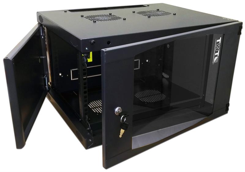 Шкаф Шкаф настенный Next, 18U 550x450, стеклянная дверь, черный, TWT-CBWNG-18U-6x4-BK