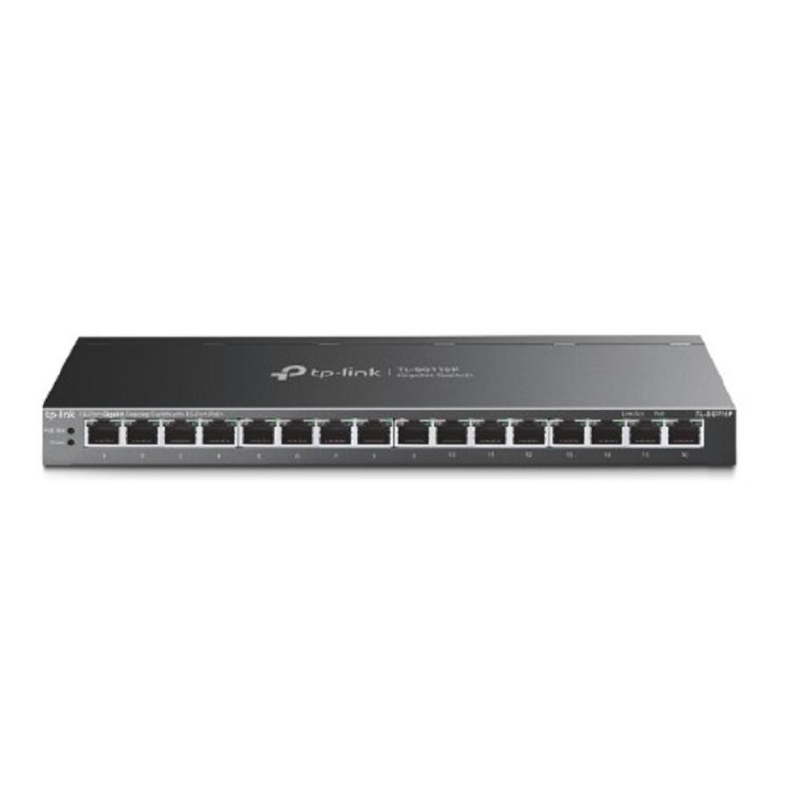 TP-Link TL-SG116P Настольный коммутатор с 16 гигабитными портами PoE+