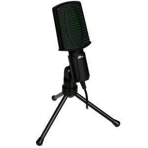 RITMIX RDM-126 PRO Black-Green {конденсаторный, всенаправленный, -30±3dB (0dB=1V / Pa на 1kHz), 50Hz-16kHz, ?2.2 k?, 3,5 мм, 1,8 м, пластик}