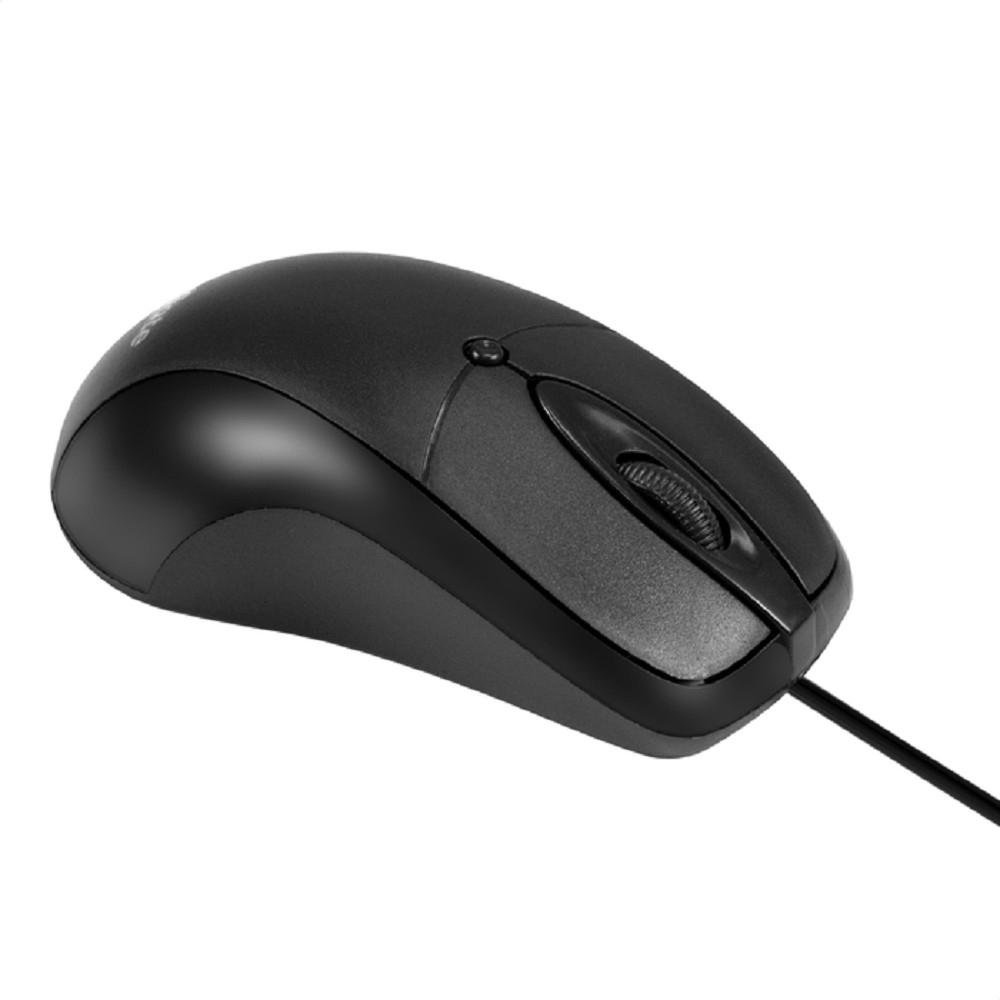 Exegate EX298196RUS Мышь ExeGate Professional Standard B100L (USB, оптическая, 1000dpi, 3D, 3 кнопки и колесо прокрутки, длина кабеля 2м, черная, Color Box)