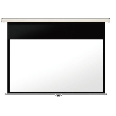 LUMIEN Master Picture CSR LMP-100105CSR Настенный экран 169x176 см (раб.область 96х170 см) (77") Matte White, механизм плавного возврата, возможность потолочн./настенного крепления  (белый корпус)4:3