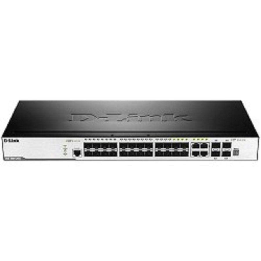 D-Link DGS-3000-28SC/A1A Управляемый L2 стекируемый коммутатор с 20 портами 100/1000Base-X SFP, 4 комбо-портами 100/1000Base-T/SFP и 4 портами 10GBase-X SFP+