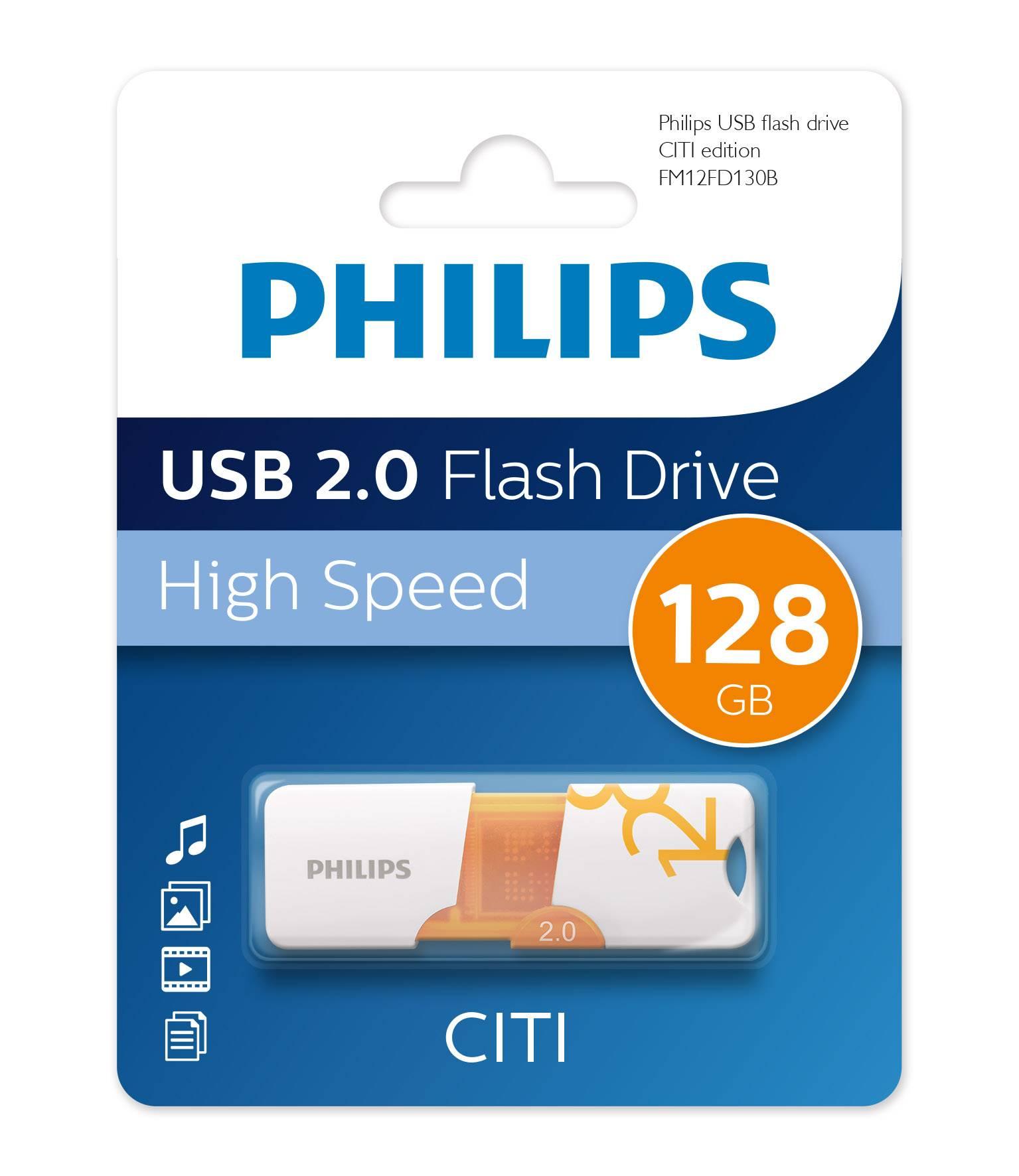 Флеш накопитель 128GB PHILIPS CITI2.0 128GB, USB 2.0, FM12FD130B/97