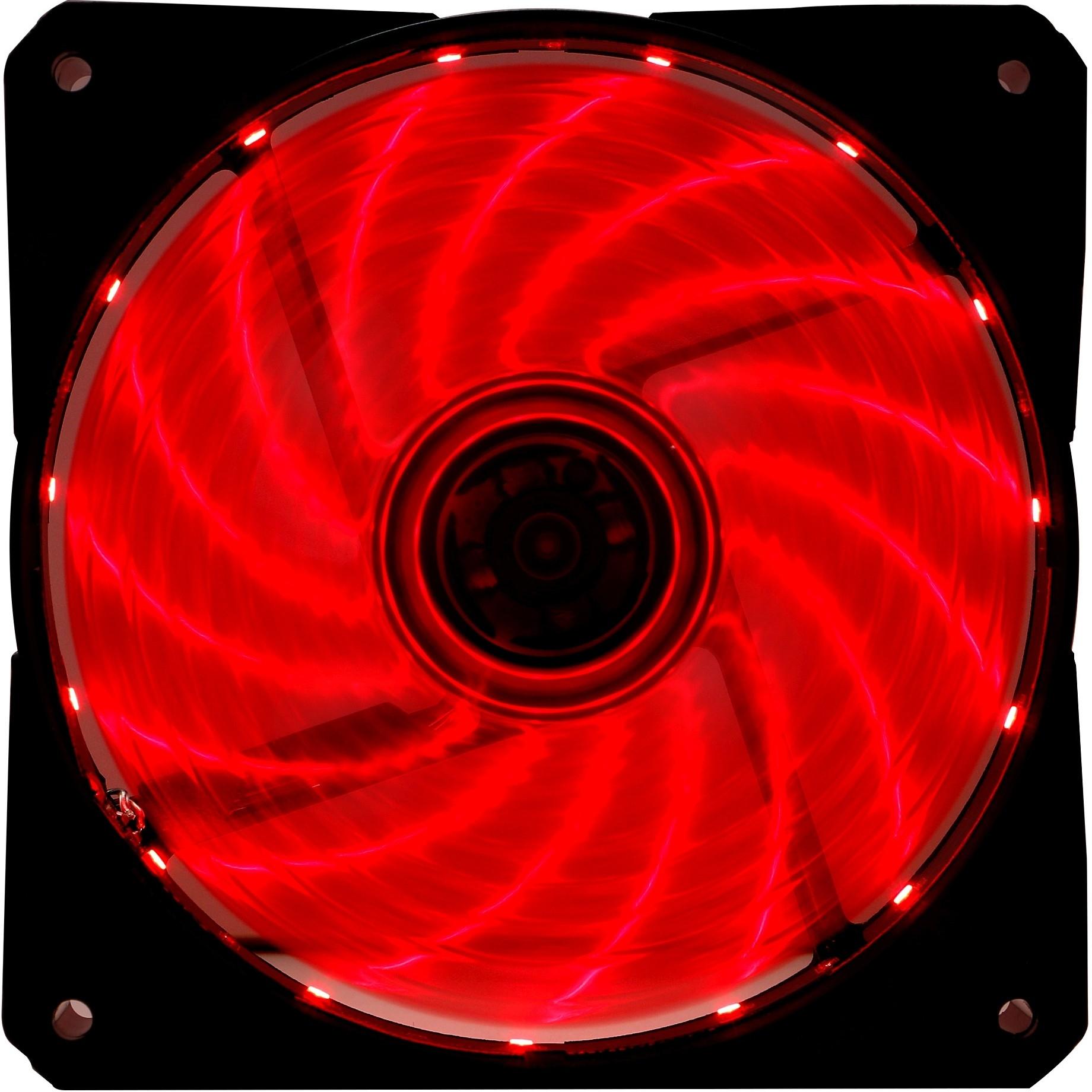 Вентилятор Digma DFAN-LED-RED RGB 120мм черный 3-pin 4-pin (Molex)Ret