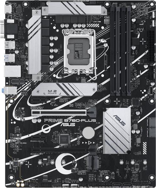 Материнская плата ASUS PRIME B760-PLUS, LGA1700, B760, 4*DDR5, 4*SATA, 3*M.2, 3*USB 3.2, 2*USB 2.0, Type-C, 2*PCIx16, 2*PCIx1, DP+VGA+HDMI, ATX; 90MB1EF0-M1EAY0