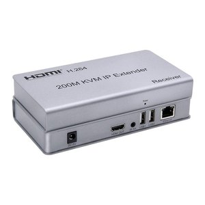 ORIENT VE052, HDMI KVM IP extender, HDMI+USB удлинитель до 200 м по витой паре Cat5e/6, HDMI 1.3, 1080p@60Hz, HDCP, (исп.TCP/IP про-л, код-а H.264, битрейт 8Mbps) пит. от вн. БП 5В/2А, (31069) 