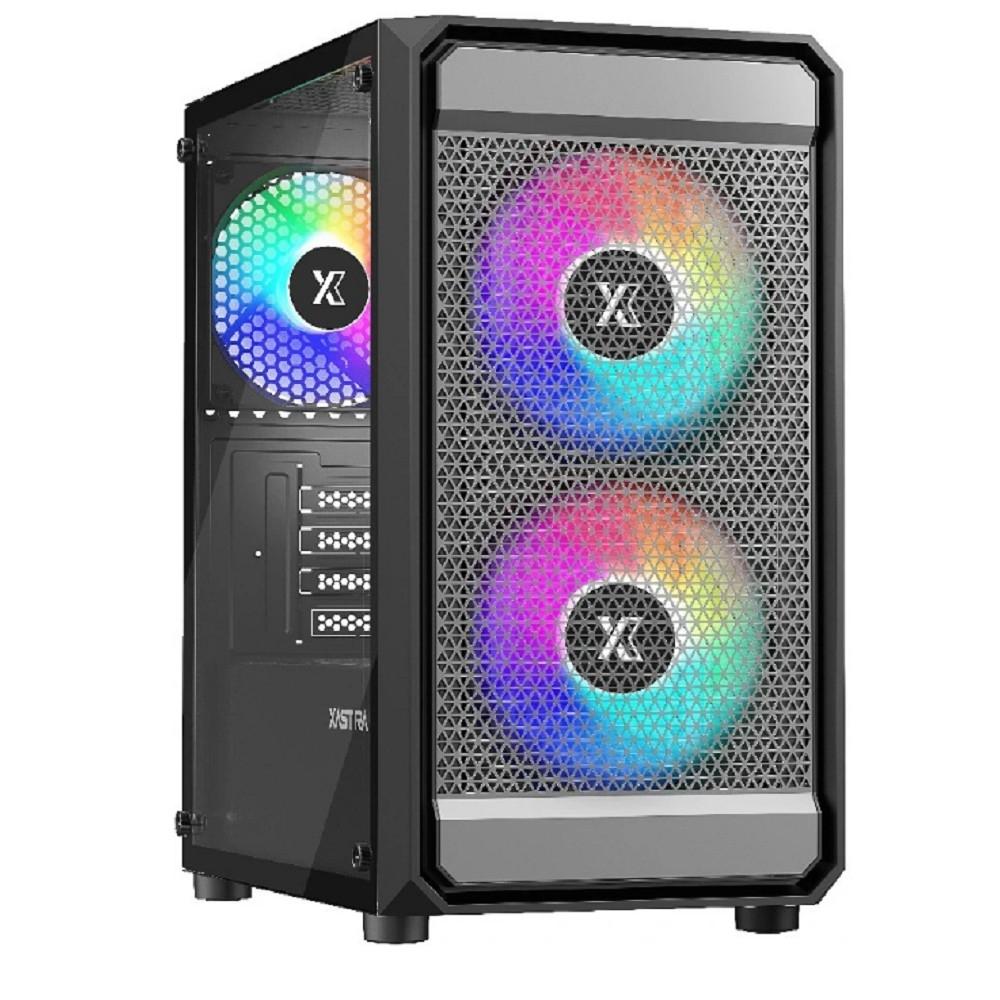 XASTRA Корпус A303M 3FRGB Black mATX/Mesh/ tempered glass / 2x140mm + 1x120mm  FRGB fans/ A303M-2FC14F-1FC12F