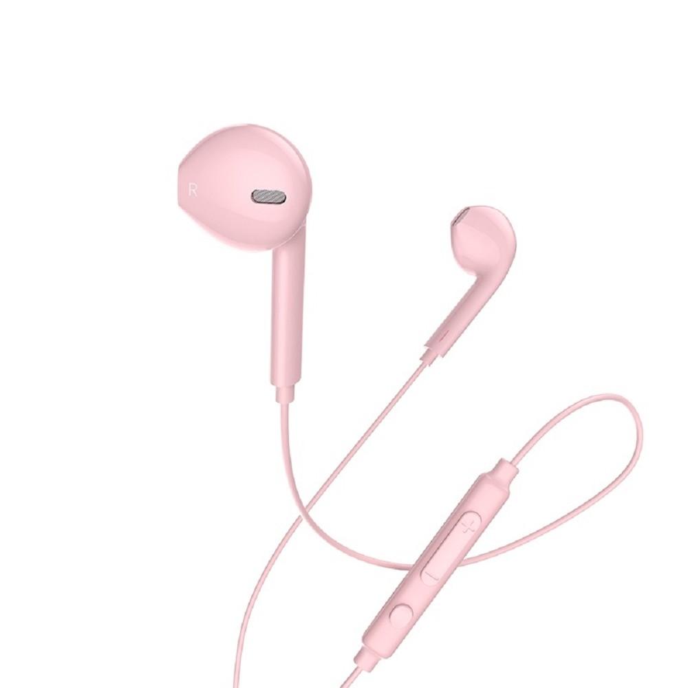 HOCO M55/ Наушники + микрофон/ Кнопка ответа/ 1.2м/ 3.5 mm jack/Pink, 6957531 099925