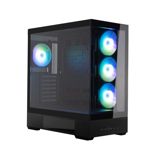 Корпус ZALMAN P40 DS, ATX, BLACK, WINDOW, 9.1-inch LCD screen, 2xCombo(2.5” or 3.5”), 1x2.5”, 1xUSB TYPE-C, 2xUSB3.0, SIDE 3x120mm ARGB, REAR 1x120mm ARGB, P40 DS Black