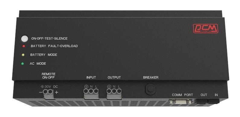 Источник бесперебойного питания Powercom DRU 850VA/510W, DIN Rail, 230V, RS-232, 2 year warranty (1999787), DRU-850